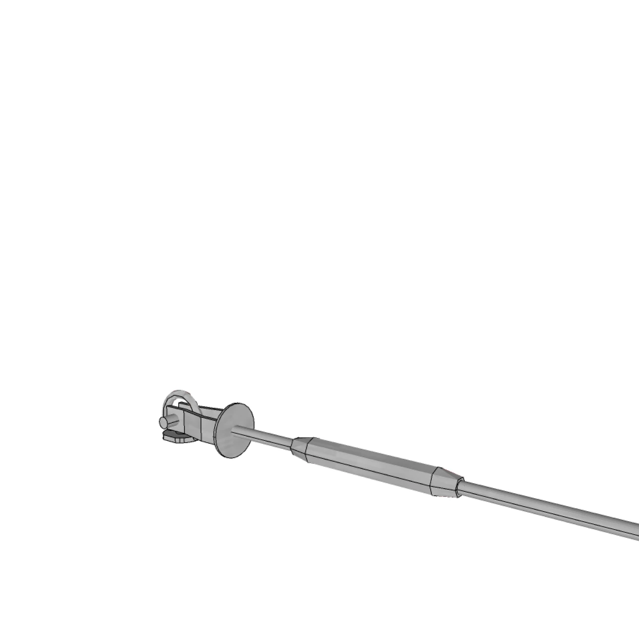 3D tekening van begin van onderdeel