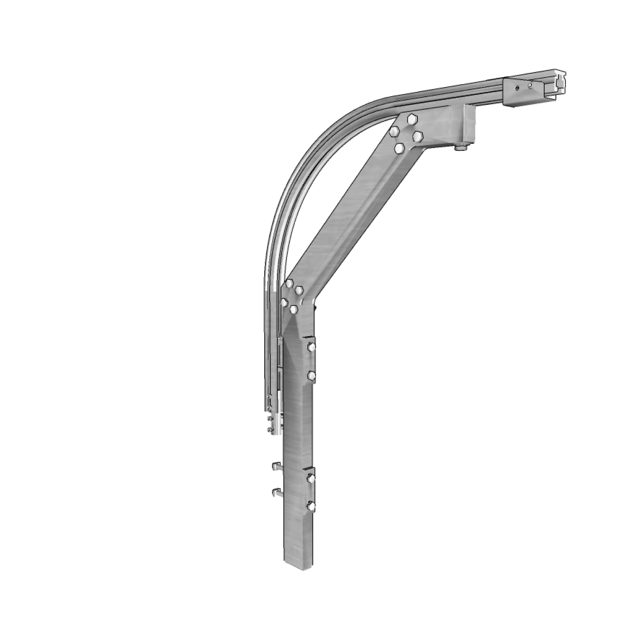 3D tekening van verlening voor trap