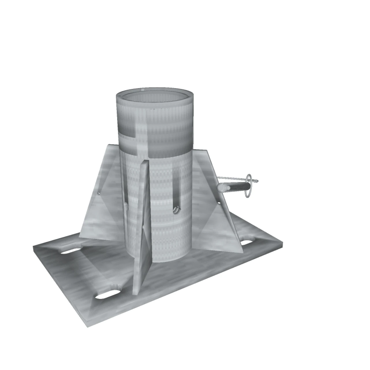 3D tekening van paal