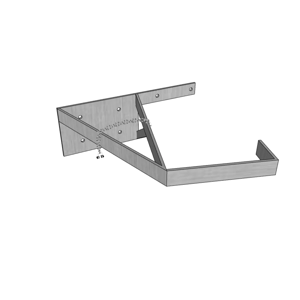 3D tekening van ladderbeugel