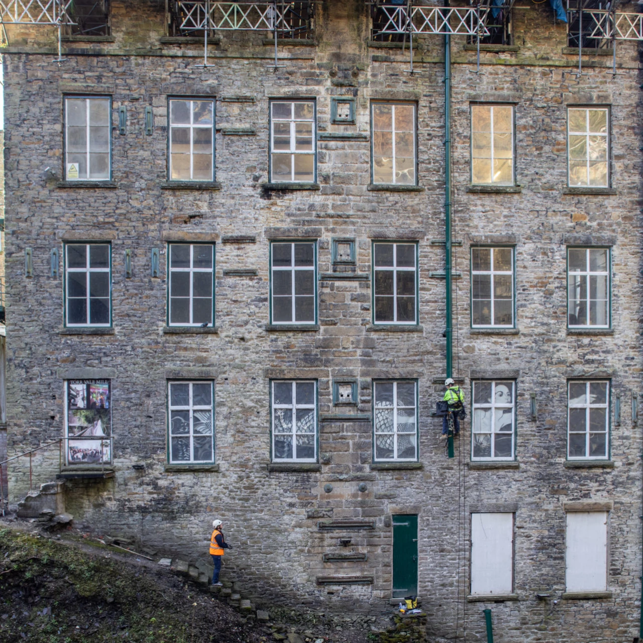 Torr Vale Mill, Rope Access