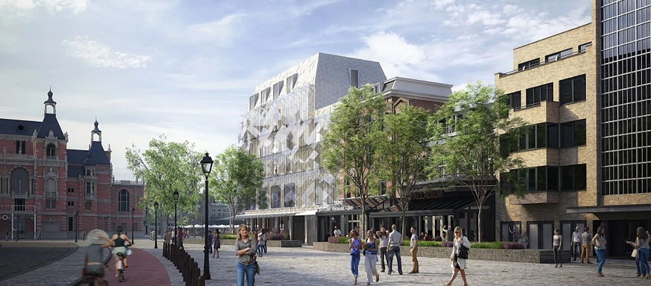 afbeelding van straat met mensen