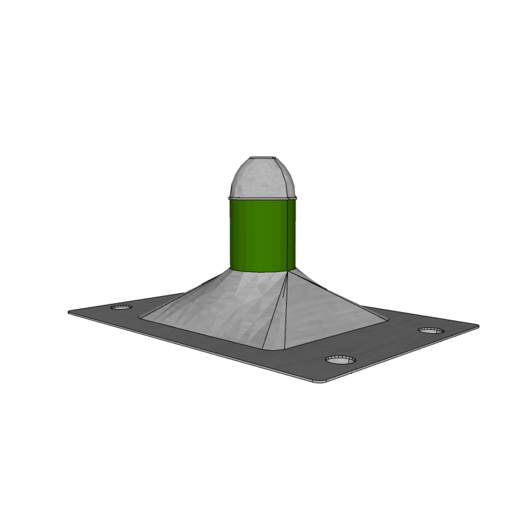 tekening van ankerpunt met groen